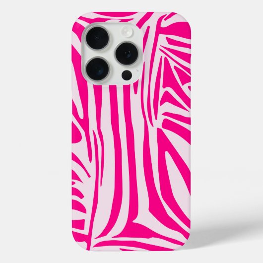 Roze zebraprint Case-Mate iPhone case (Achterkant)