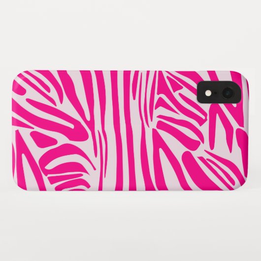 Roze zebraprint Case-Mate iPhone case (Achterkant (horizontaal))