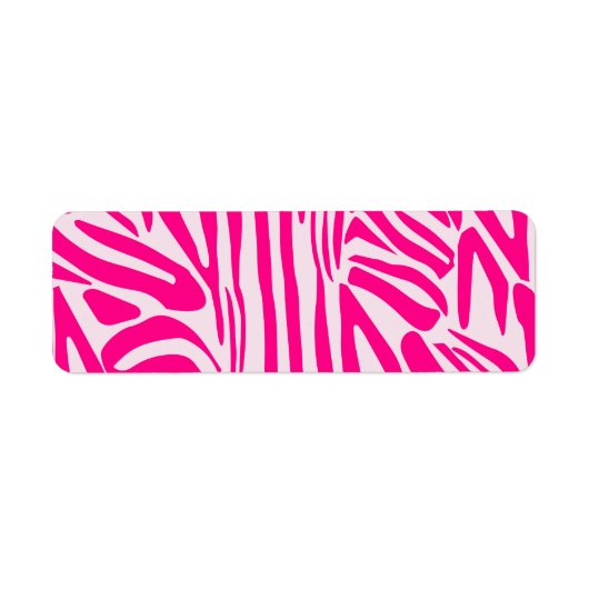 Roze zebraprint etiket (Voorkant)