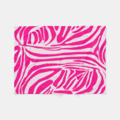 Roze zebraprint fleece deken (Voorkant (Horizontaal))