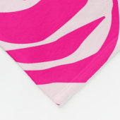 Roze zebraprint fleece deken (Hoek)