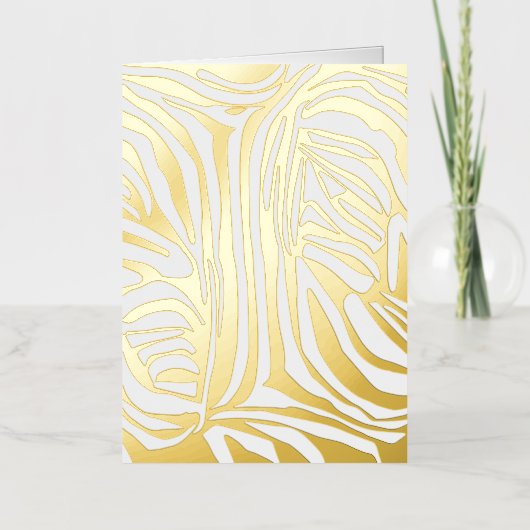 Roze zebraprint folie feestdagenkaart (Voorkant)
