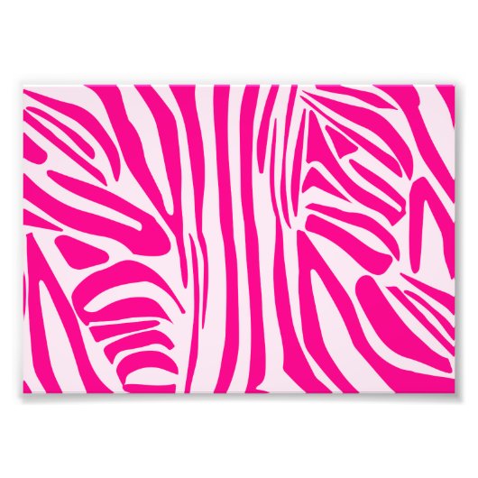 Roze zebraprint foto afdruk (Voorkant)