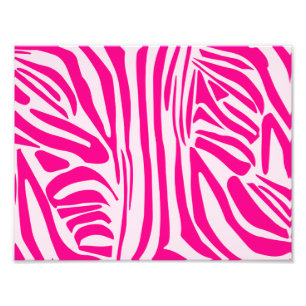 Roze zebraprint foto afdruk