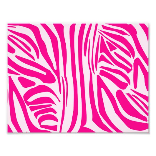 Roze zebraprint foto afdruk (Voorkant)