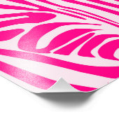 Roze zebraprint foto afdruk (Hoek)