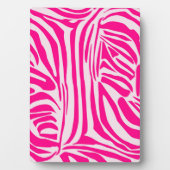 Roze zebraprint fotoplaat (voorkant)
