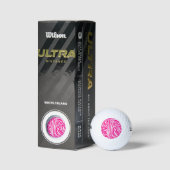 Roze zebraprint golfballen (Verpakking)