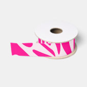 Roze zebraprint grosgrain lint (Spoel)