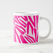 Roze zebraprint grote koffiekop (Rechts)