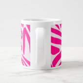 Roze zebraprint grote koffiekop (Achterkant)