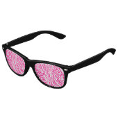 Roze zebraprint kinder zonnebril (Gekanteld)