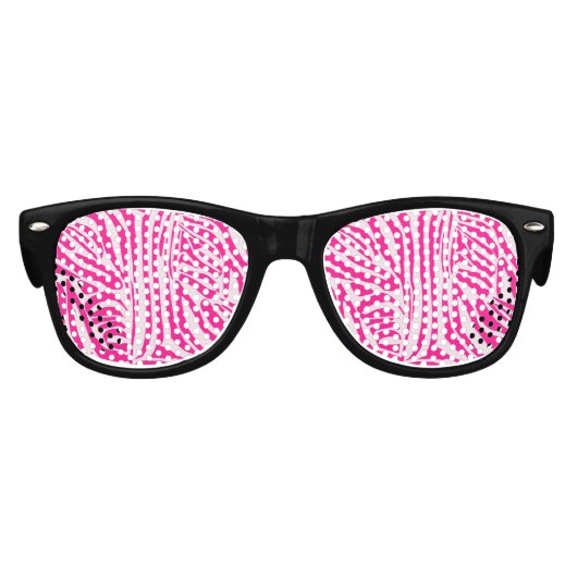 Roze zebraprint kinder zonnebril (Voorkant)