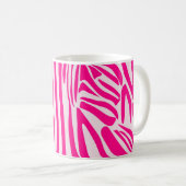 Roze zebraprint koffiemok (Voorkant rechts)