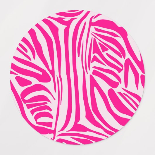 Roze zebraprint labels (Design 1)