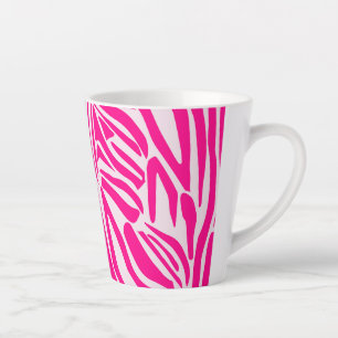 Roze zebraprint latte mok