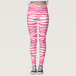roze zebraprint leggings