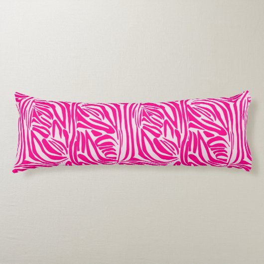 Roze zebraprint lichaamskussen (Voorkant)