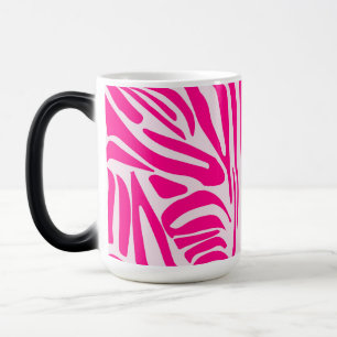 Roze zebraprint magische mok