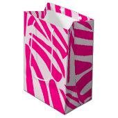 Roze zebraprint medium cadeauzakje (Voorkant Gekanteld)