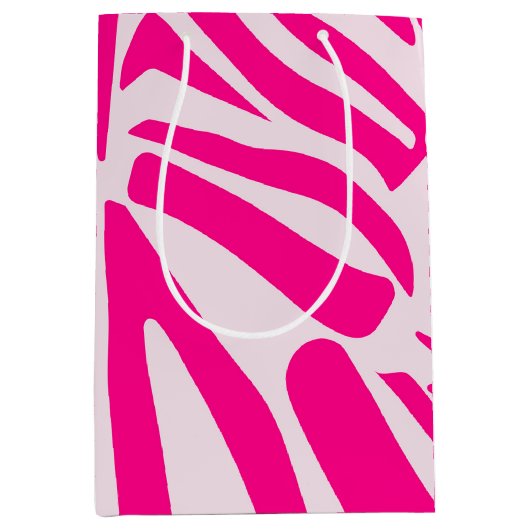 Roze zebraprint medium cadeauzakje (Voorkant)