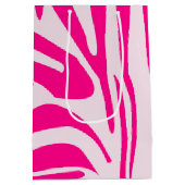Roze zebraprint medium cadeauzakje (Achterkant)