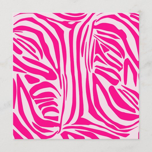 Roze zebraprint menu (Voorkant)
