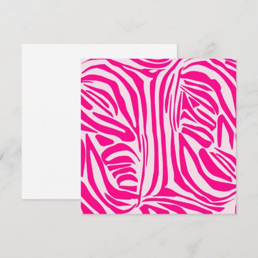 Roze zebraprint menu (Voorkant / Achterkant)