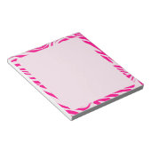 Roze zebraprint notitieblok (Schuin)