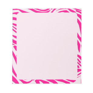 Roze zebraprint notitieblok