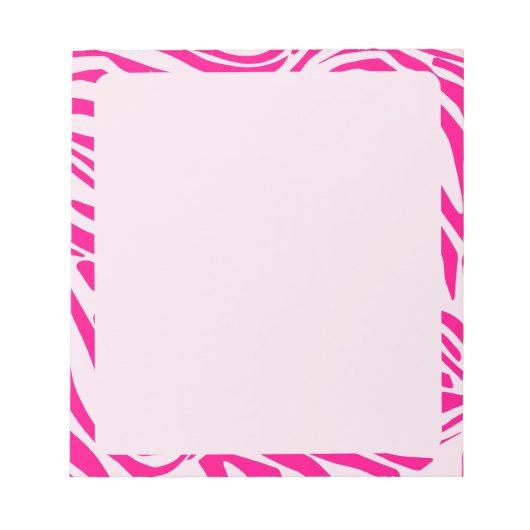 Roze zebraprint notitieblok (Voorkant)