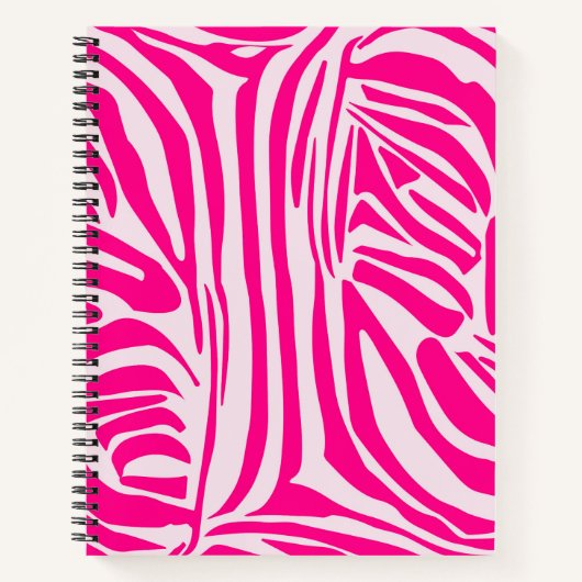 Roze zebraprint notitieboek (Voorkant)