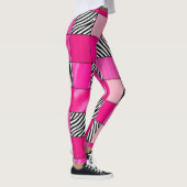 Roze zebraprint patchwork leggings (Rechts)