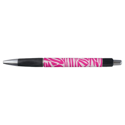 Roze zebraprint pen (Voorkant)
