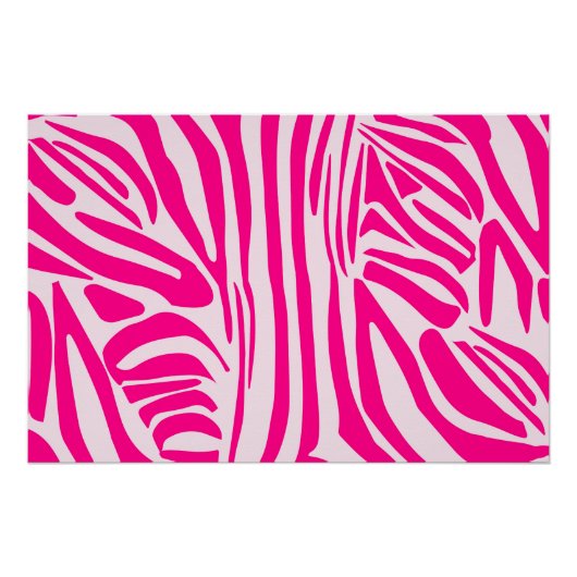 Roze zebraprint perfect poster (Voorkant)
