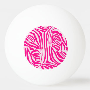 Roze zebraprint pingpongbal