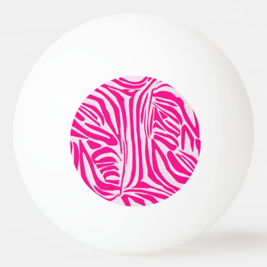 Roze zebraprint pingpongbal (Voorkant)