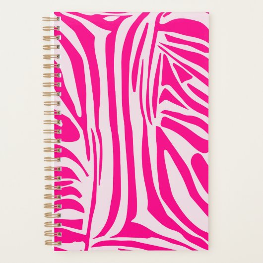 Roze zebraprint planner (Voorkant)