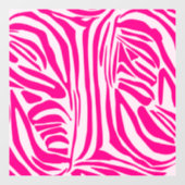 Roze zebraprint raamsticker (Vel)