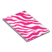 Roze zebraprint schoolagenda cadeau notitieboek (Rechterzijde)