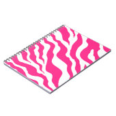 Roze zebraprint schoolagenda cadeau notitieboek (Linkerzijde)