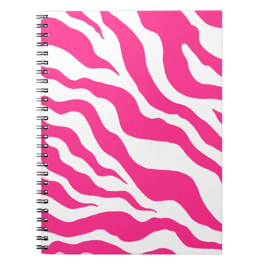 Roze zebraprint schoolagenda cadeau notitieboek (Voorkant)