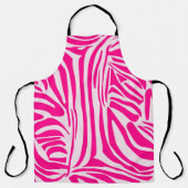 Roze zebraprint schort (Voorkant)
