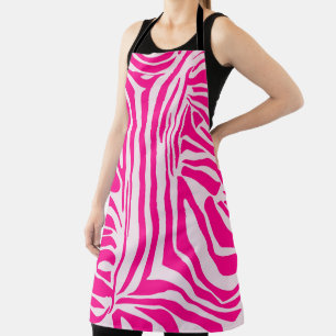 Roze zebraprint schort