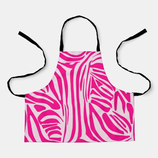 Roze zebraprint schort (Voorkant)