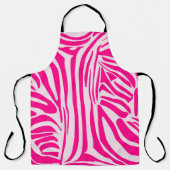 Roze zebraprint schort (Voorkant)
