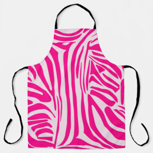Roze zebraprint schort
