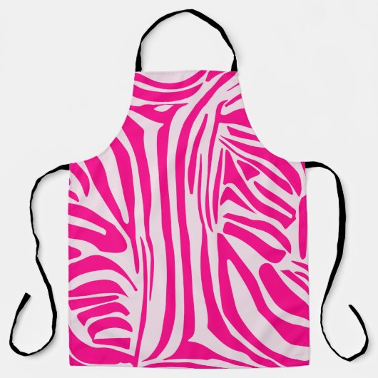 Roze zebraprint schort (Voorkant)