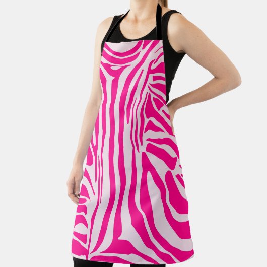 Roze zebraprint schort (Insitu)