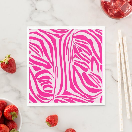 Roze zebraprint servet (Insitu)